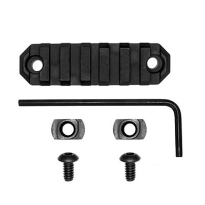 GrovTec US M-LOK Rails & Adaptors, 3" Length, 7 Slots, Black