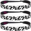 Hipsy Women's Adjustable NO SLIP I Love Soccer Headbands (Black Soccer Balls 3pk) view 1