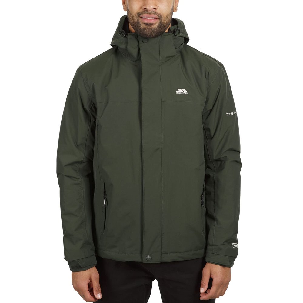 Trespass Tp75 Donelly Men's Outdoor Hooded Jacket X-Small Olive