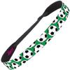 Hipsy Women's Adjustable NO SLIP I Love Soccer Headbands (Green Mixed Soccer 3pk) view 3