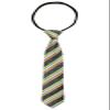 Spring Notion Boys' Pre-tied Woven Zipper Tie X-Large Lime Orange Stripes view 1