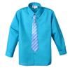Spring Notion Boys' Pre-tied Woven Zipper Tie Medium Aqua Stripes view 3