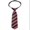 Spring Notion Boys' Pre-tied Woven Zipper Tie X-Large Black Red Stripes view 1