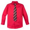 Spring Notion Boys' Pre-tied Woven Zipper Tie X-Large Black Red Stripes view 3