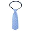 Spring Notion Boys' Pre-tied Woven Zipper Tie Small Light Blue Dotted view 1