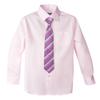 Spring Notion Boys' Pre-tied Woven Zipper Tie X-Small Blue Pink Stripes view 3
