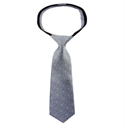 Spring Notion Boys' Pre-tied Woven Zipper Tie Large Lilac Dotted