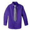 Spring Notion Boys' Pre-tied Woven Zipper Tie Large Lilac Dotted view 3