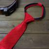 Spring Notion Boys' Pre-tied Woven Zipper Tie Small Red Patterned view 2