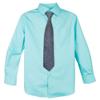 Spring Notion Boys' Pre-tied Woven Zipper Tie Large Turquoise Dotted view 3