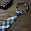 Spring Notion Boys' Pre-tied Woven Zipper Tie X-Large Checkered Black view 2