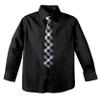 Spring Notion Boys' Pre-tied Woven Zipper Tie X-Large Checkered Black view 3