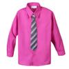Spring Notion Boys' Pre-tied Woven Zipper Tie Large Pink Stripes view 3