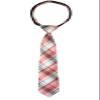 Spring Notion Boys' Pre-tied Woven Zipper Tie Small Pink Grey Checkered view 1