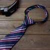 Spring Notion Boys' Pre-tied Woven Zipper Tie X-Small Navy Wine Stripes view 2