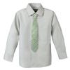 Spring Notion Boys' Pre-tied Woven Zipper Tie X-Large Pastel Green Stripes view 3