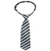 Spring Notion Boys' Pre-tied Woven Zipper Tie Medium Grey Stripes view 1