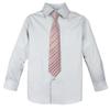 Spring Notion Boys' Pre-tied Woven Zipper Tie Large Light Pink Stripes view 3