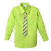 Spring Notion Boys' Pre-tied Woven Zipper Tie Small Lime Blue Stripes view 3