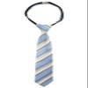 Spring Notion Boys' Pre-tied Woven Zipper Tie Large Blue Ivory Stripes view 1