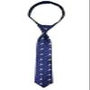 Spring Notion Boys' Pre-tied Woven Zipper Tie X-Large Navy Silver Flamingo view 1