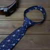 Spring Notion Boys' Pre-tied Woven Zipper Tie X-Large Navy Silver Flamingo view 2
