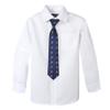 Spring Notion Boys' Pre-tied Woven Zipper Tie X-Large Navy Silver Flamingo view 3