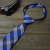 Spring Notion Boys' Pre-tied Woven Zipper Tie Small Checkered Blue view 2