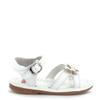 Rilo Dress Sandal for Girl's accentuated with a Butterfly and flower's. (8, White) view 1