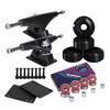 Cal 7 Skateboard Package Combo with 5 Inch / 129 Millimeter Trucks, 52mm 99A Wheels, Complete Set of Bearings and Steel Hardware (Black Truck + Black Wheels) view 1