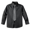 Spring Notion Boys' Pre-tied Woven Zipper Tie Small Grey Stripes view 3