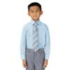 Spring Notion Boys' Pre-tied Woven Zipper Tie Small Blue Ivory Stripes view 3