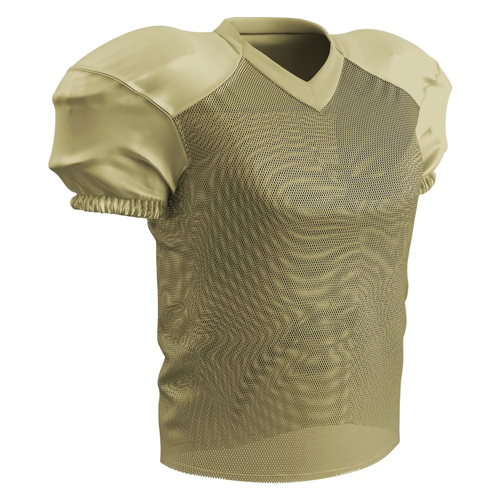 Champro Time Out Adult Stretch Polyester Practice Football Jersey, Vegas Gold, Medium