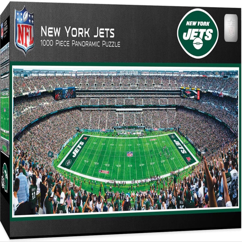 Masterpieces 1000 Piece Sports Jigsaw Puzzle - NFL New York Jets Center View Panoramic - 13"x39"