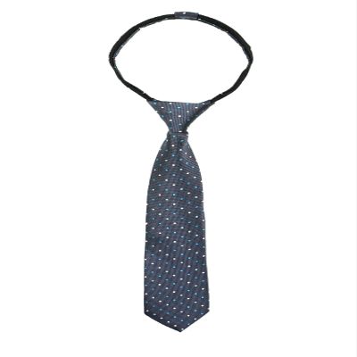 Spring Notion Boys' Pre-tied Woven Zipper Tie Medium Turquoise Dotted