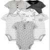 Simple Joys by Carter's Baby 6-pack Short-sleeve Embellished Bodysuit, black/white, Preemie view 1