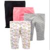 Simple Joys by Carter's Baby 4-pack Pant, navy, grey dot, pink, floral, 3-6 months view 1