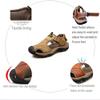 Asifn Athletic Slides Sandals Sports Men Breathable Leather Outdoor Leisure Non-Slip Beach Shoes Slippers Hiking Fisherman Yellow(12.5 M US,29.5 cm Heel to Toe view 2