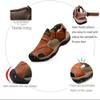 Asifn Athletic Slides Sandals Sports Men Breathable Leather Outdoor Leisure Non-Slip Beach Shoes Slippers Hiking Fisherman Brown(12 M US,29 cm Heel to Toe view 2