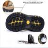 Asifn Athletic Slides Sandals Sports Men Breathable Leather Outdoor Leisure Non-Slip Beach Shoes Slippers Hiking Fisherman Brown(12 M US,29 cm Heel to Toe view 3