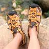 Asifn Sandals Men Leather Beach Shoes Baotou Casual Large Size Outdoor Casual Fisherman Strap Hiking yellow-40(9 M US,26 cm Heel to Toe view 3