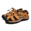 Asifn Sandals Men Leather Beach Shoes Baotou Casual Large Size Outdoor Casual Fisherman Strap Hiking yellow-44(11 M US,28 cm Heel to Toe view 1