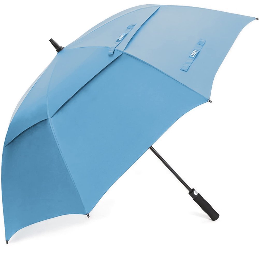 G4Free 68 Inch Automatic Open Golf Umbrella Double Canopy Extra Large Oversize Windproof Waterproof Stick Umbrellas(Sky Blue)