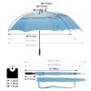 G4Free 68 Inch Automatic Open Golf Umbrella Double Canopy Extra Large Oversize Windproof Waterproof Stick Umbrellas(Sky Blue) view 2