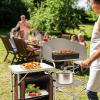 CampLand Folding Camping Kitchen Table with Windscreen,Portable Outdoor Cooking Station with Storage Cabinet & Side Tables Heavy Duty Camp Cook Station for Camping & BBQWhite view 2