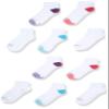 Fruit of the Loom Little Girls' 10-Pair Everyday Soft Ankle Socks, White, Shoe Size: 6  10.5 (Small) view 1