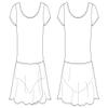 Bloch Dance Girls Prisha Short Sleeve Leotard Dress, Black, 12 view 3