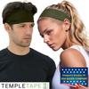 Temple Tape Sweat Band Workout Headbands for Women and Men - Sweatbands for Men - Moisture Wicking Sports Sweat Bands Headbands for Women, Running,Cycling,Yoga,Football Headband - OD Green view 3
