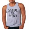 ALLNTRENDS Men's Tank Top Skate of Mind Skating Skateboard Lovers (2XL, Heather Grey)