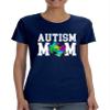 ALLNTRENDS Women's T Shirt Autism Mom Autistic Awareness Tshirt (3XL, Navy Blue) view 1